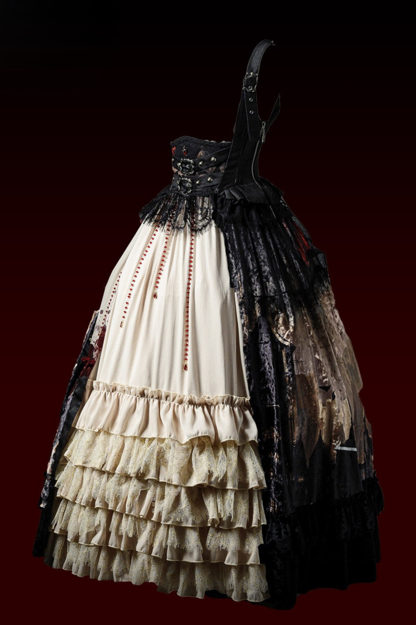 ゴシックロリータダークジャンパースカート+シャツ