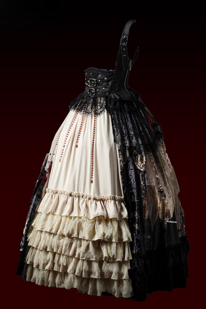 ゴシックロリータダークジャンパースカート+シャツ