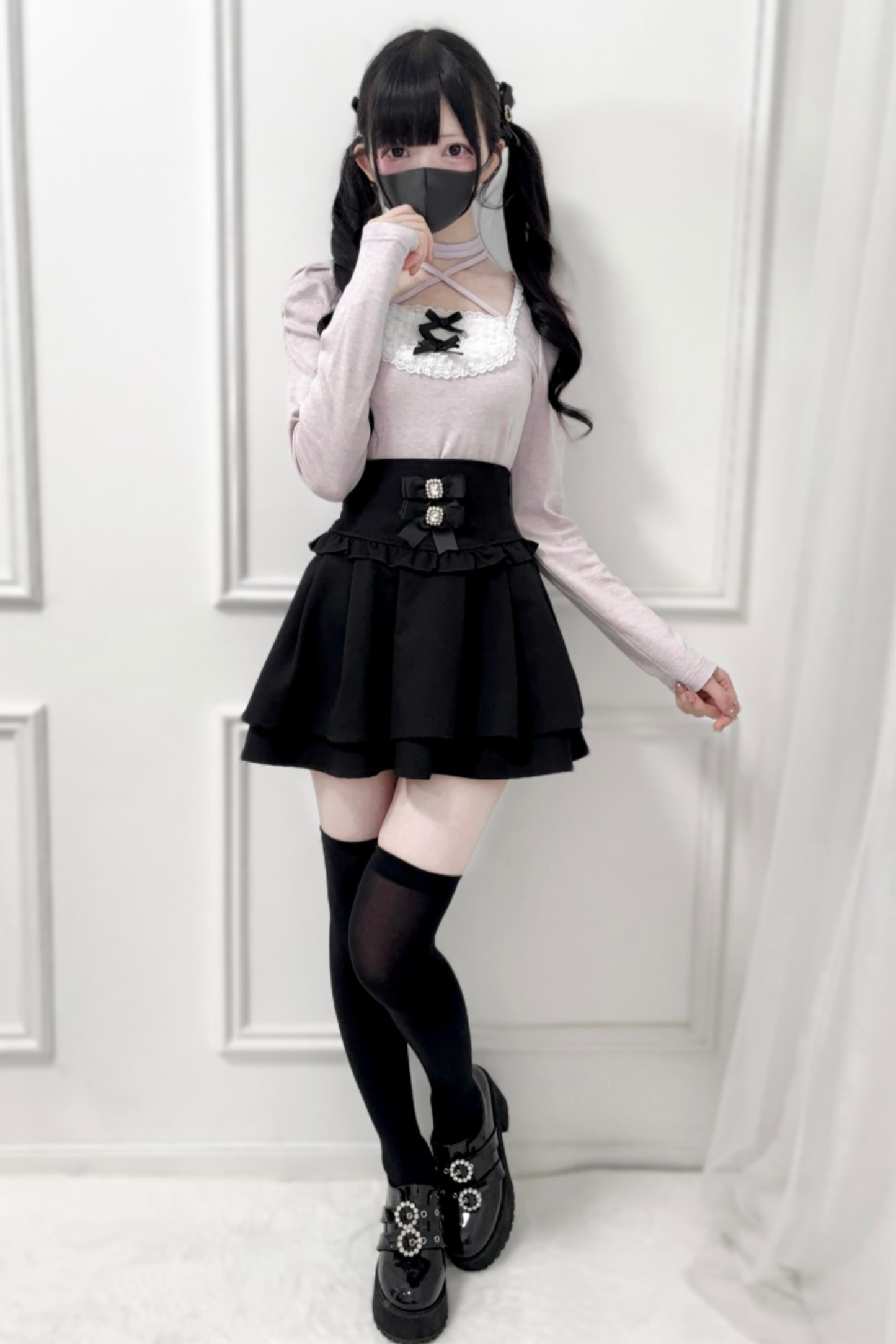 Ribbon Strap Knit Top