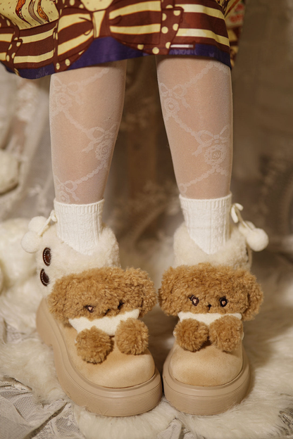 Fluffy Sheep Fleece Snow Boots