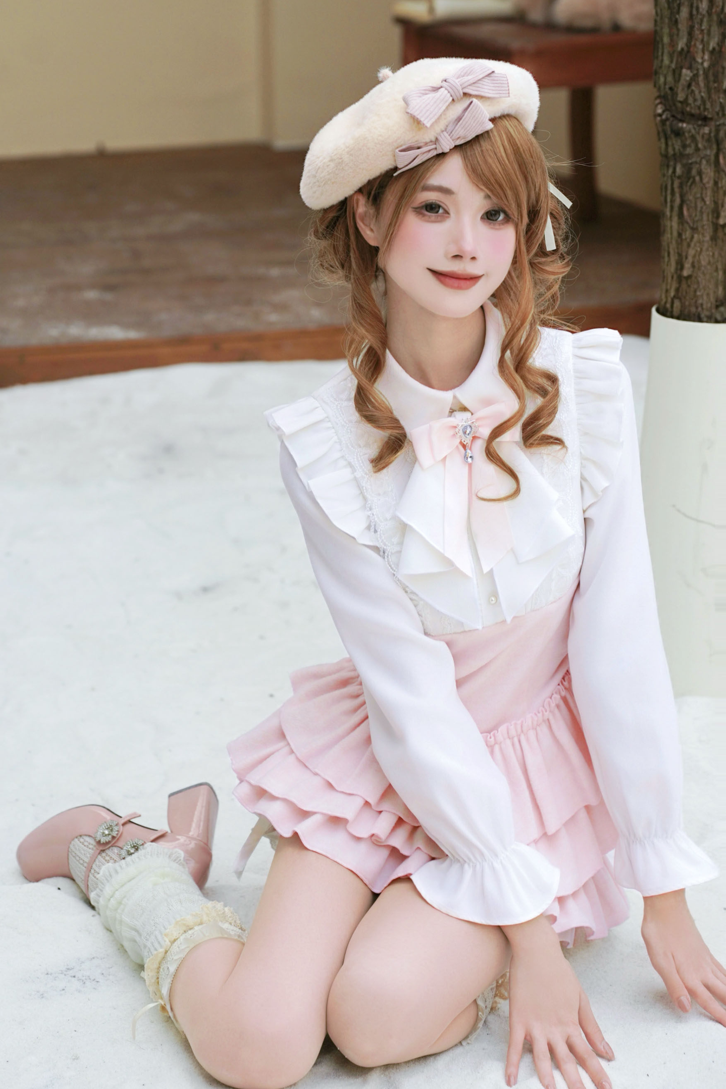 ガーリーエレガントドレス+ケープ