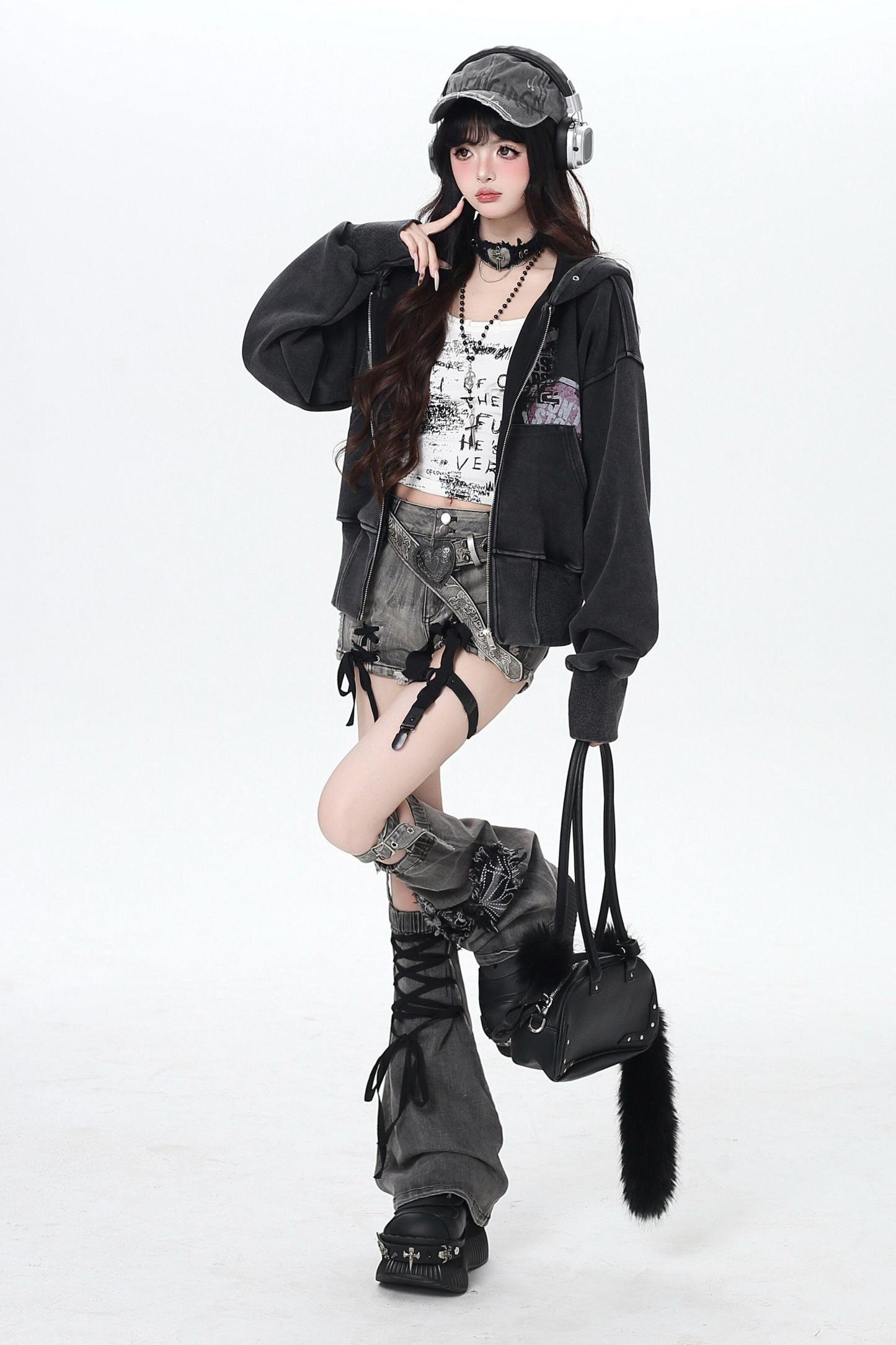 Dark Washed Casual Hoodie