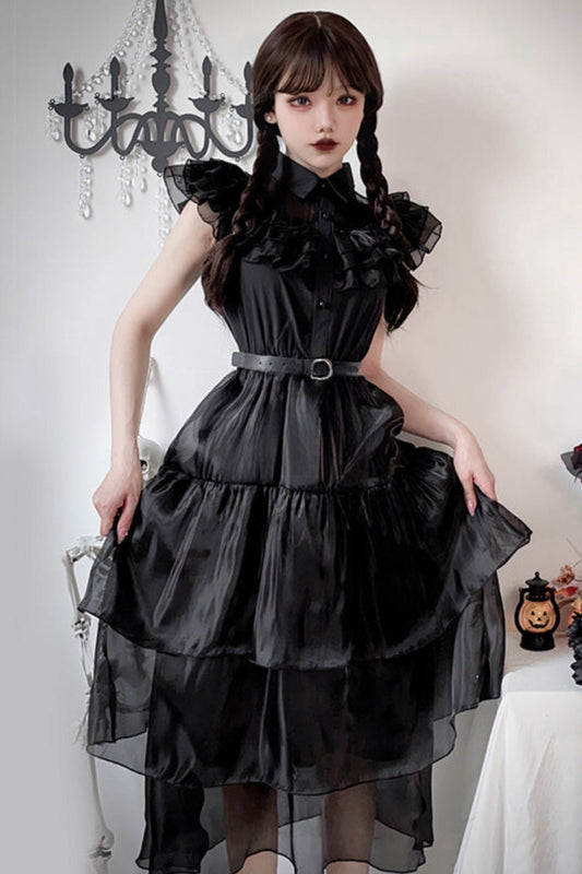 Gothic Addams Family Cosplay Dress