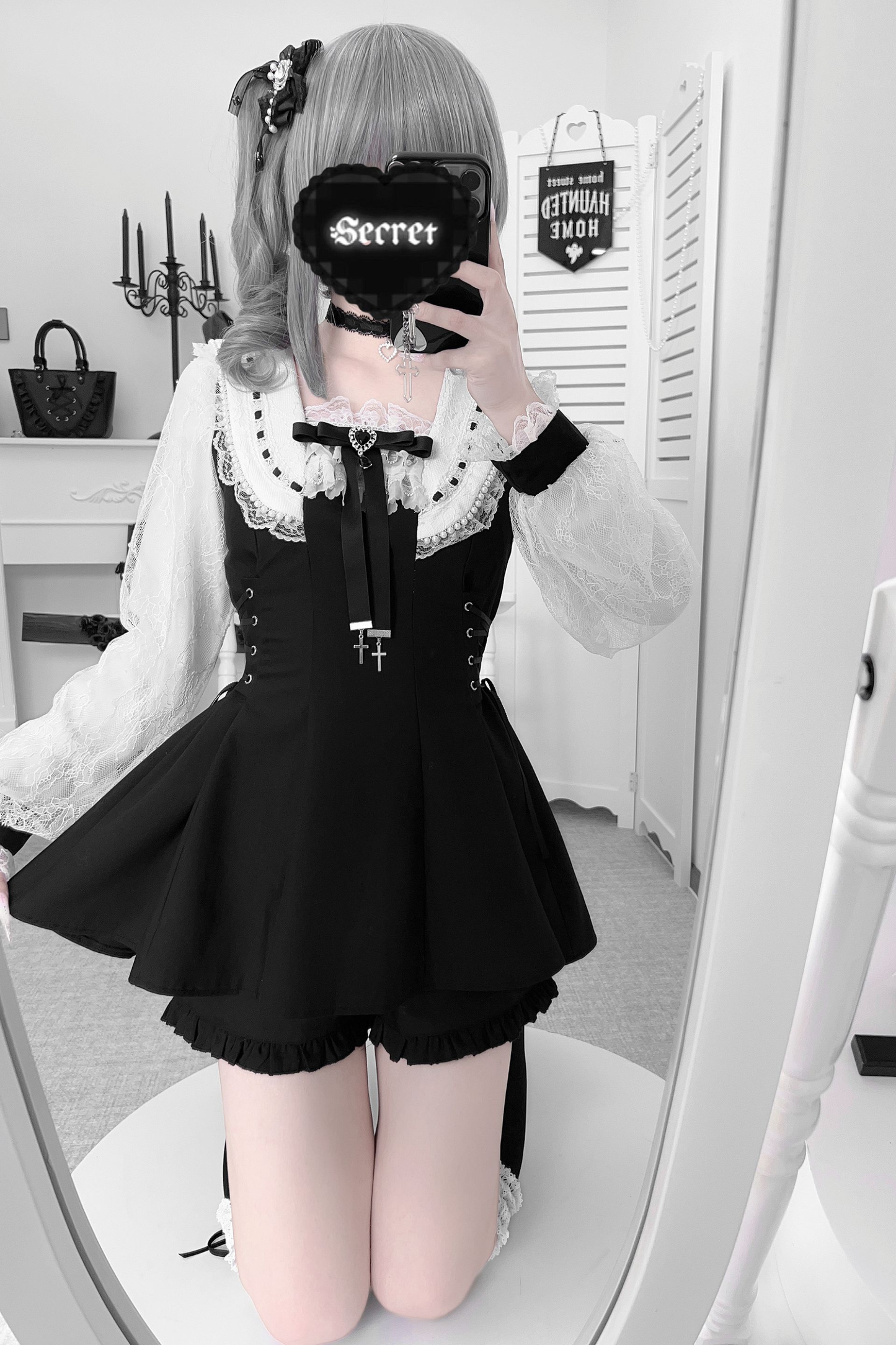 Mine ribbon flared top + shorts