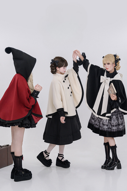 [Reservation deadline on October 18] Rose Elegant Footie Ribbon Cape Coat