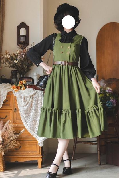 Retro Elegant Waist Cinching Blouse