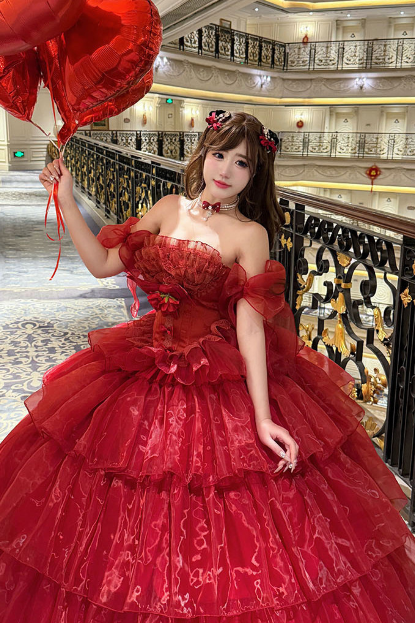 [3월 30일 예약마감] 우아한 무스 러브송 레드 원피스+소매