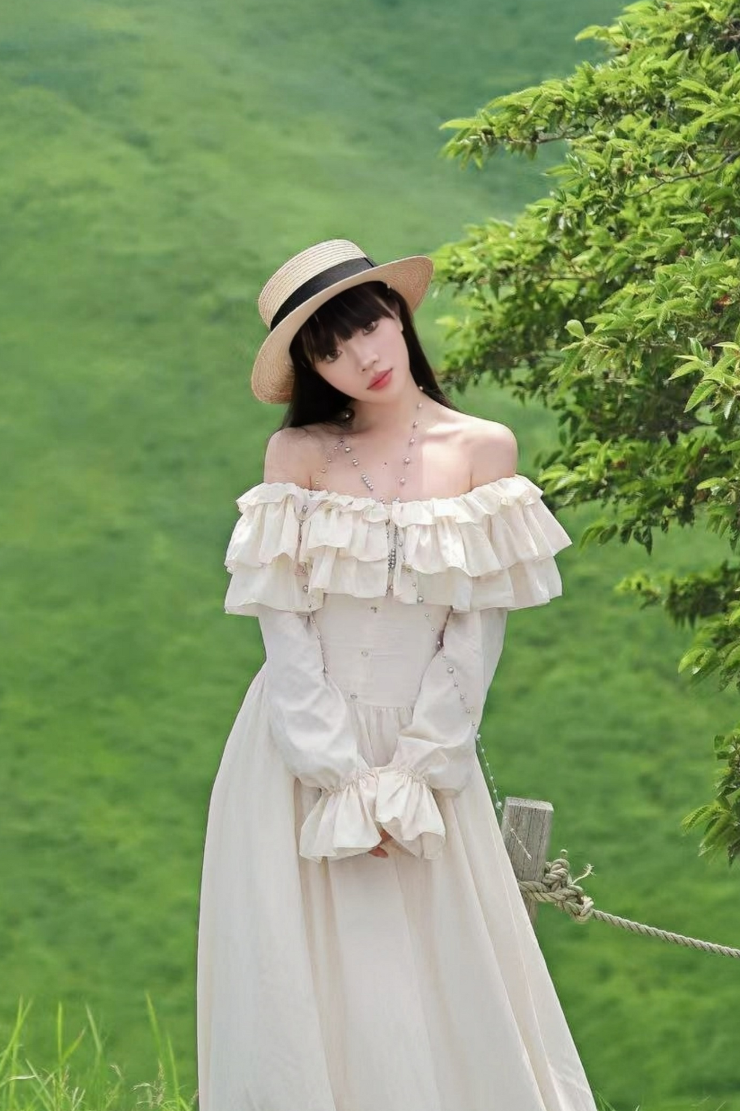 Sweet Frill One Shoulder Dress