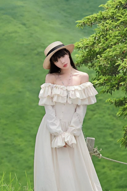Sweet Frill One Shoulder Dress