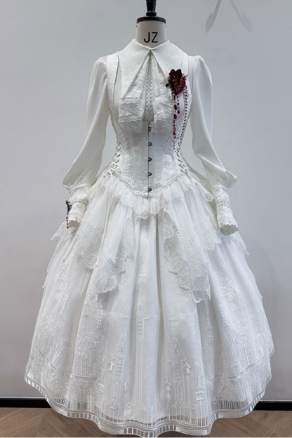 【4月19日预售截止】哥特蕾丝连衣裙+胸衣+裙子+上衣+发带+帽子+胸针