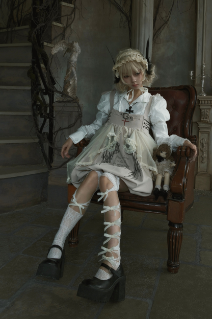 ゴシックバルーンサスペンダードレス