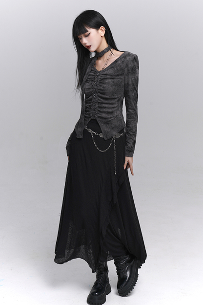 Open Neck Dark Mode Tops