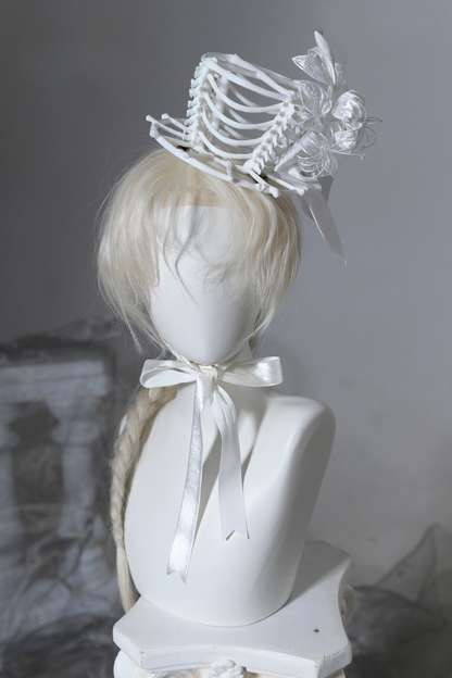 【6月8日预售截止】幻影之夜系列花朵面纱骷髅帽+迷你帽