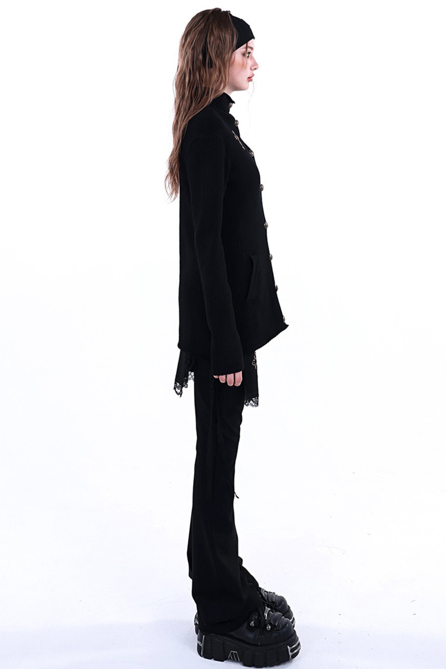 ゴシックスリムクロスエプロンパンツ