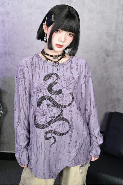 China Hall Print Loose Top