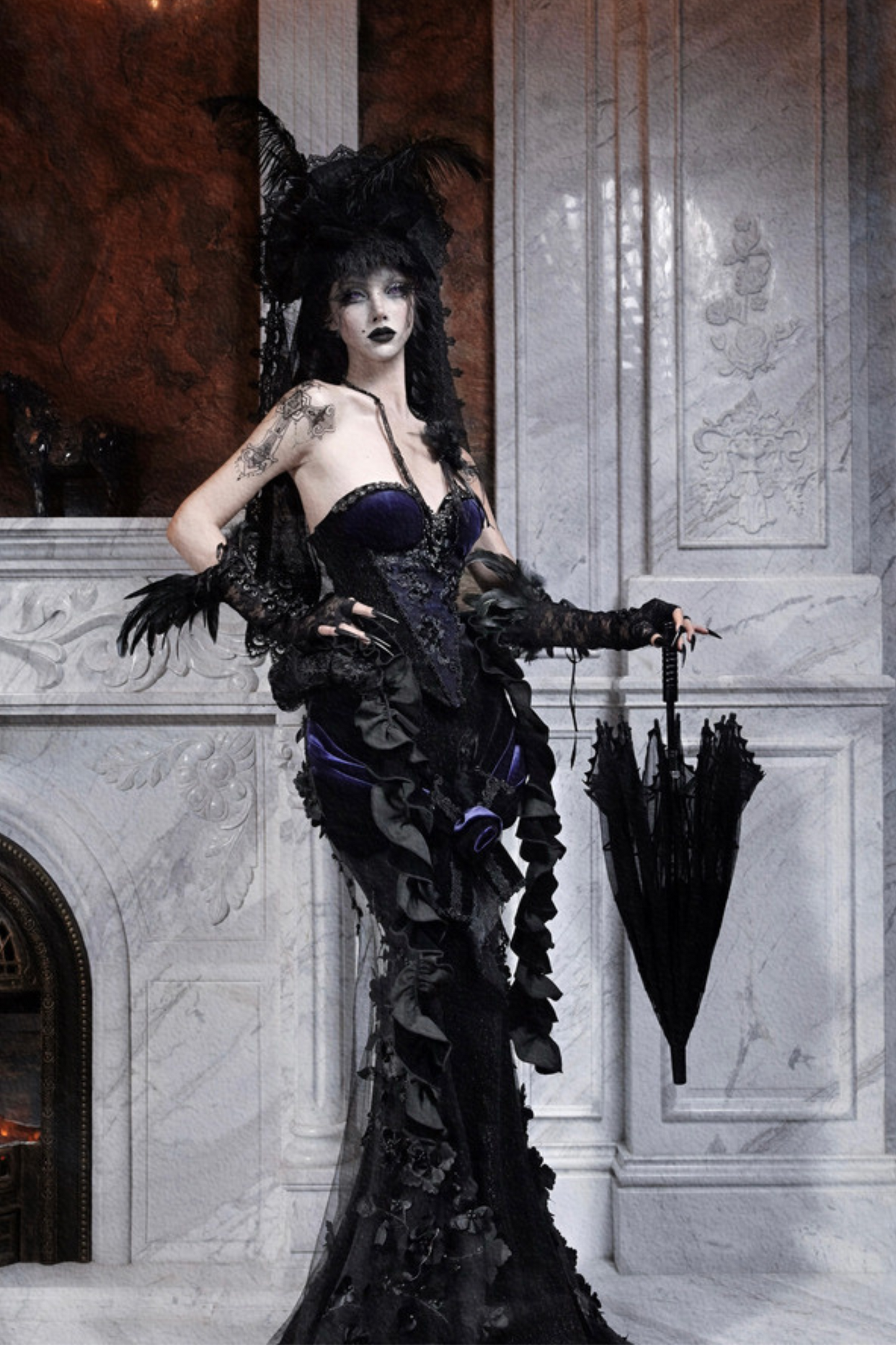 Gothic Gorgeous Mermaid Skirt