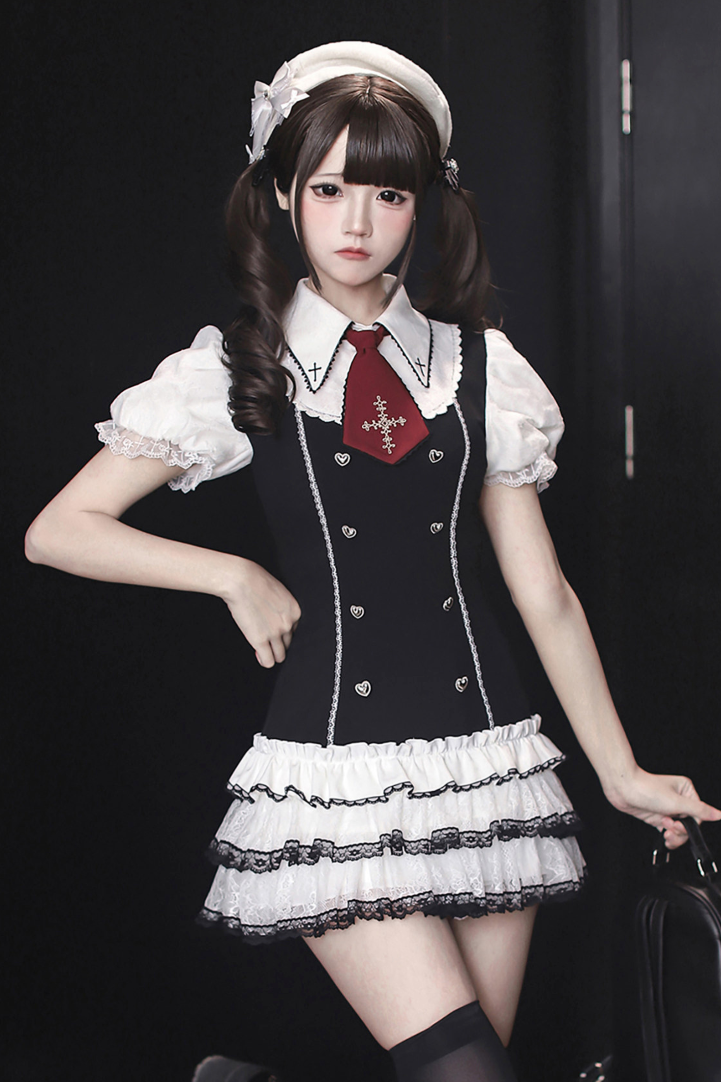 【3月15日予約締切】アカデミーナイトローウエストドレス+インナーパンツ+ネクタイ