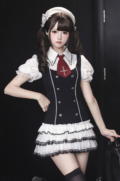 【3月15日予約締切】アカデミーナイトローウエストドレス+インナーパンツ+ネクタイ