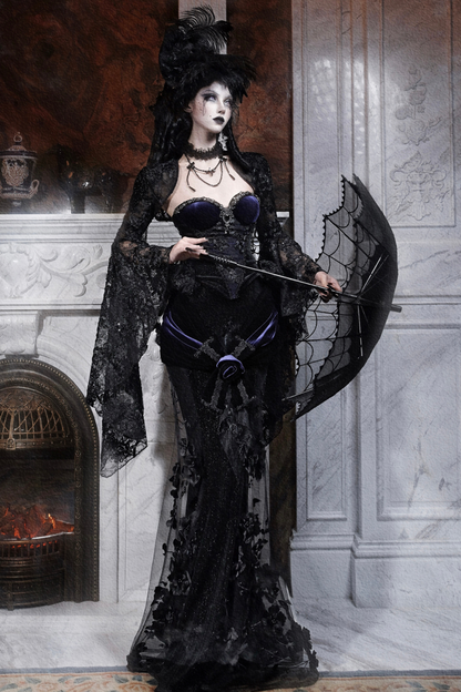 European Style Gothic Veil Silk Hat