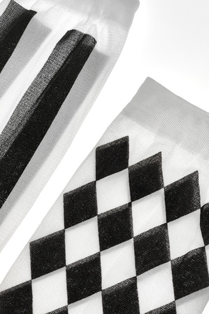 ゴシックプラッドロリータニーハイソックス