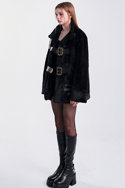 リベットカーブドスタンドカラコート