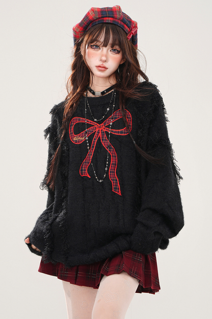 レッドリボンスイートセーター