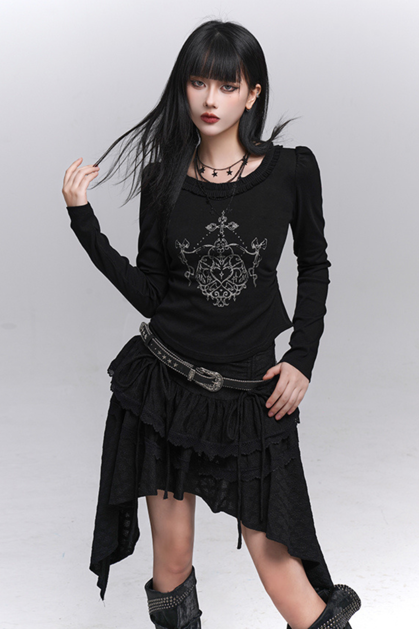 ゴーストガールアシメスカート