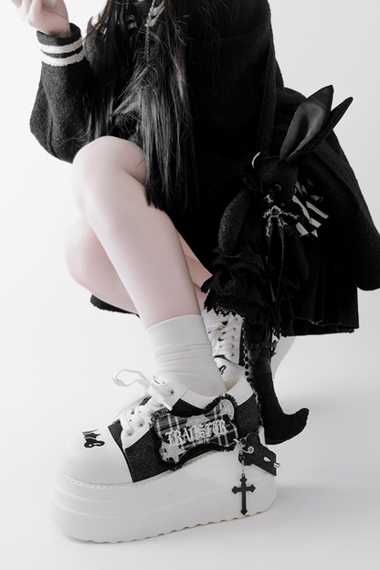 록큰롤 서브컬쳐 두꺼운 스니커즈