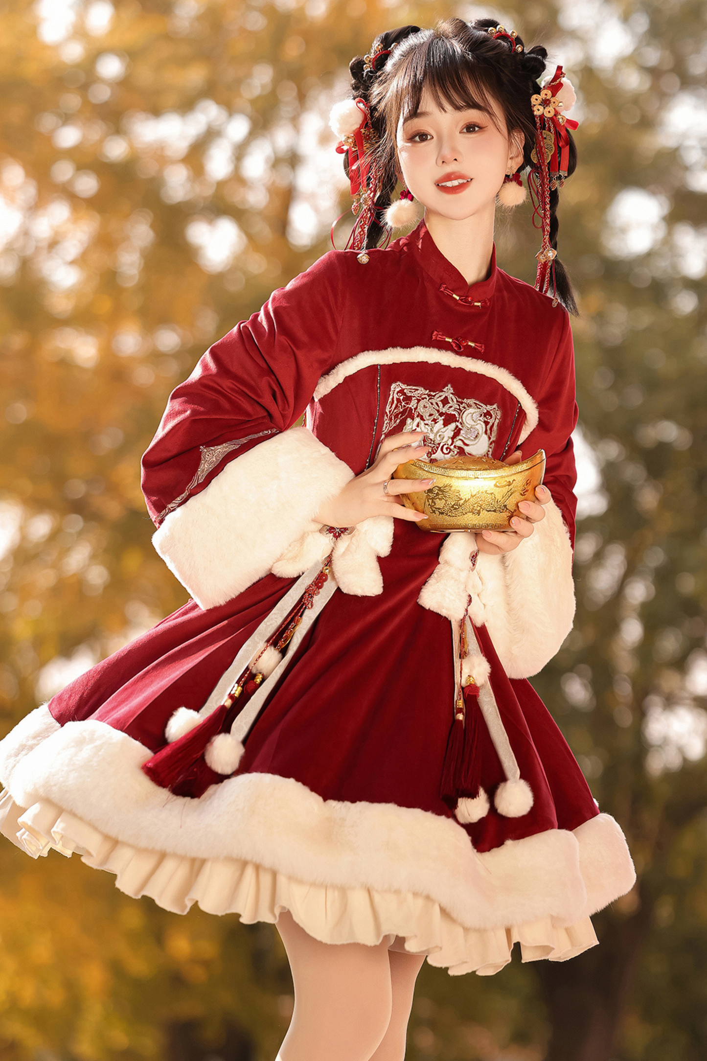 Chinese Design Furmant + Ribbon Dress