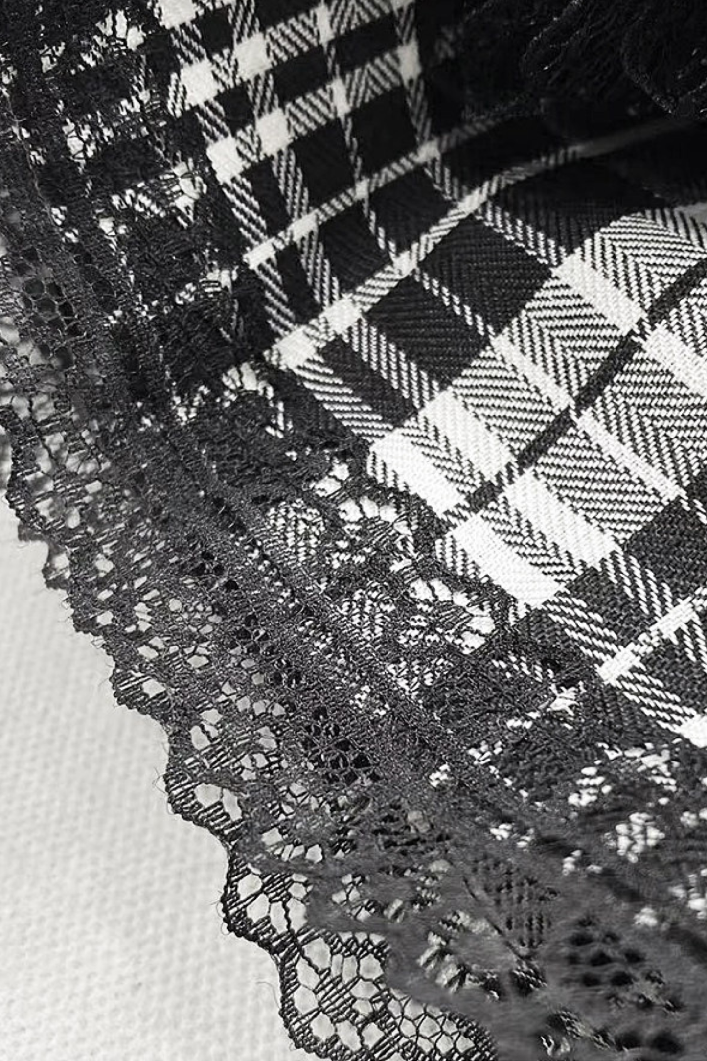 ダークチェックティアードスカート