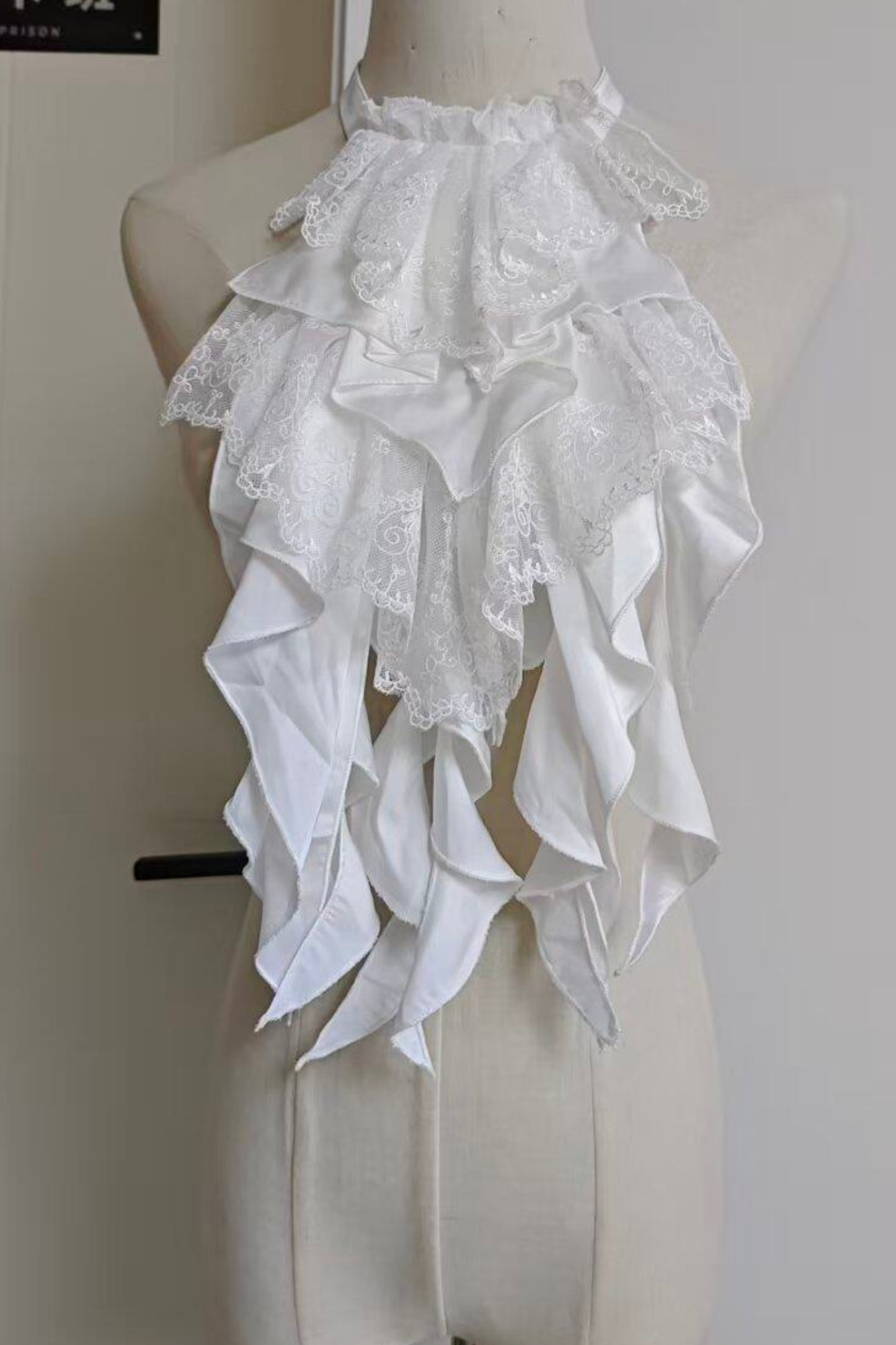 トレイリングショールプリンスアウトフィットゴシックトップス