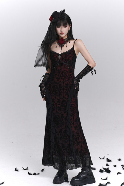 ゴシックキャミソールドレス＋シアートップス