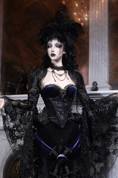 Gothic Gorgeous Sheer Sleeved Shawl