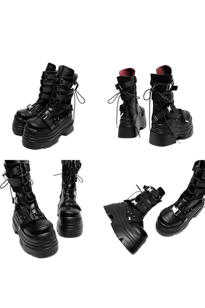 Cyber Academy Subculture Thick Soled Boots