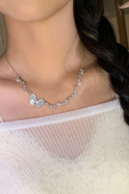 Moonlight Butterfly Short Necklace