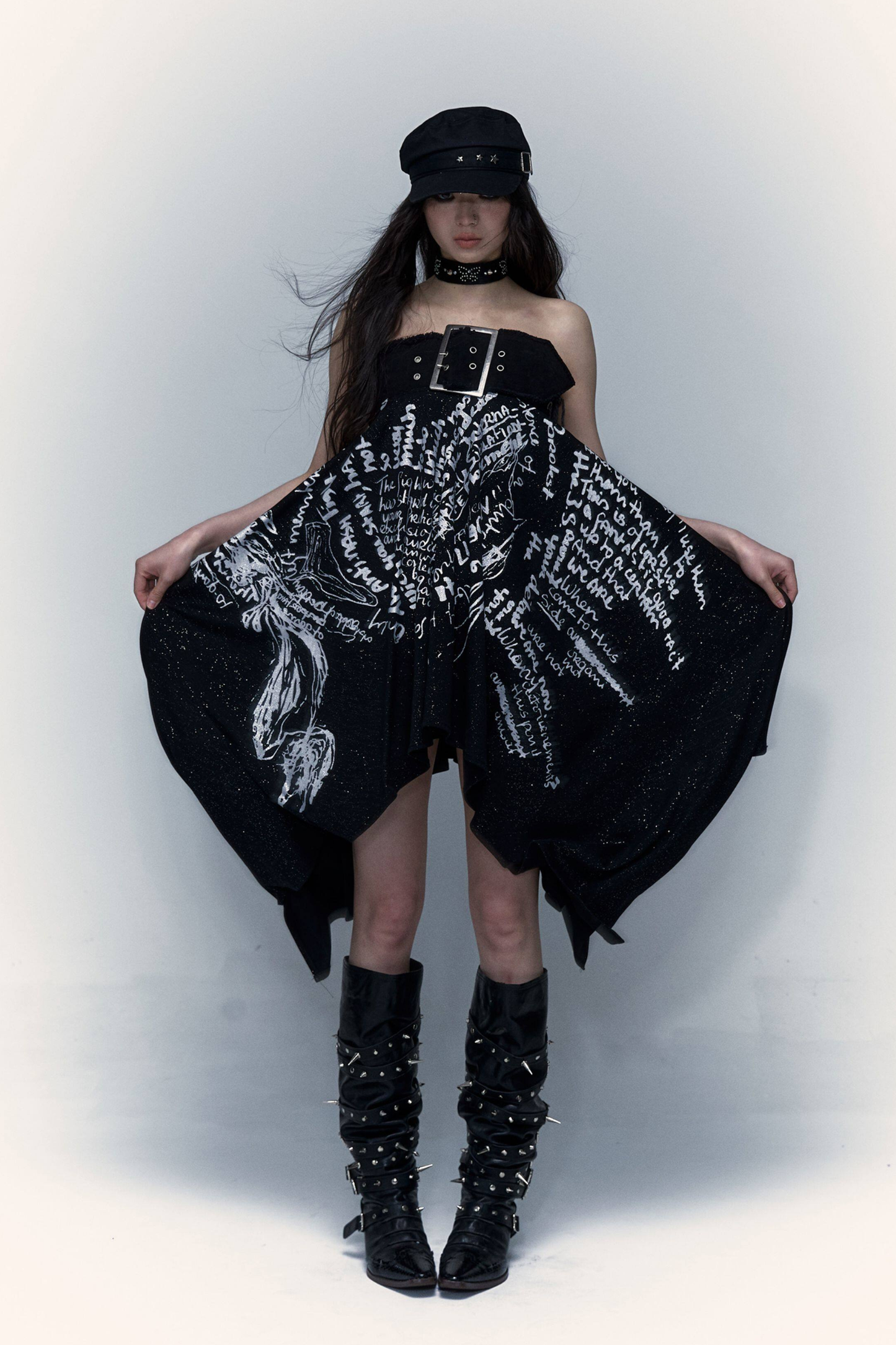 Falda tubo retro Punk