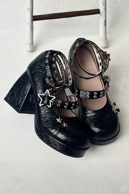 スーパーピンクゴシックマリージェーンシューズ