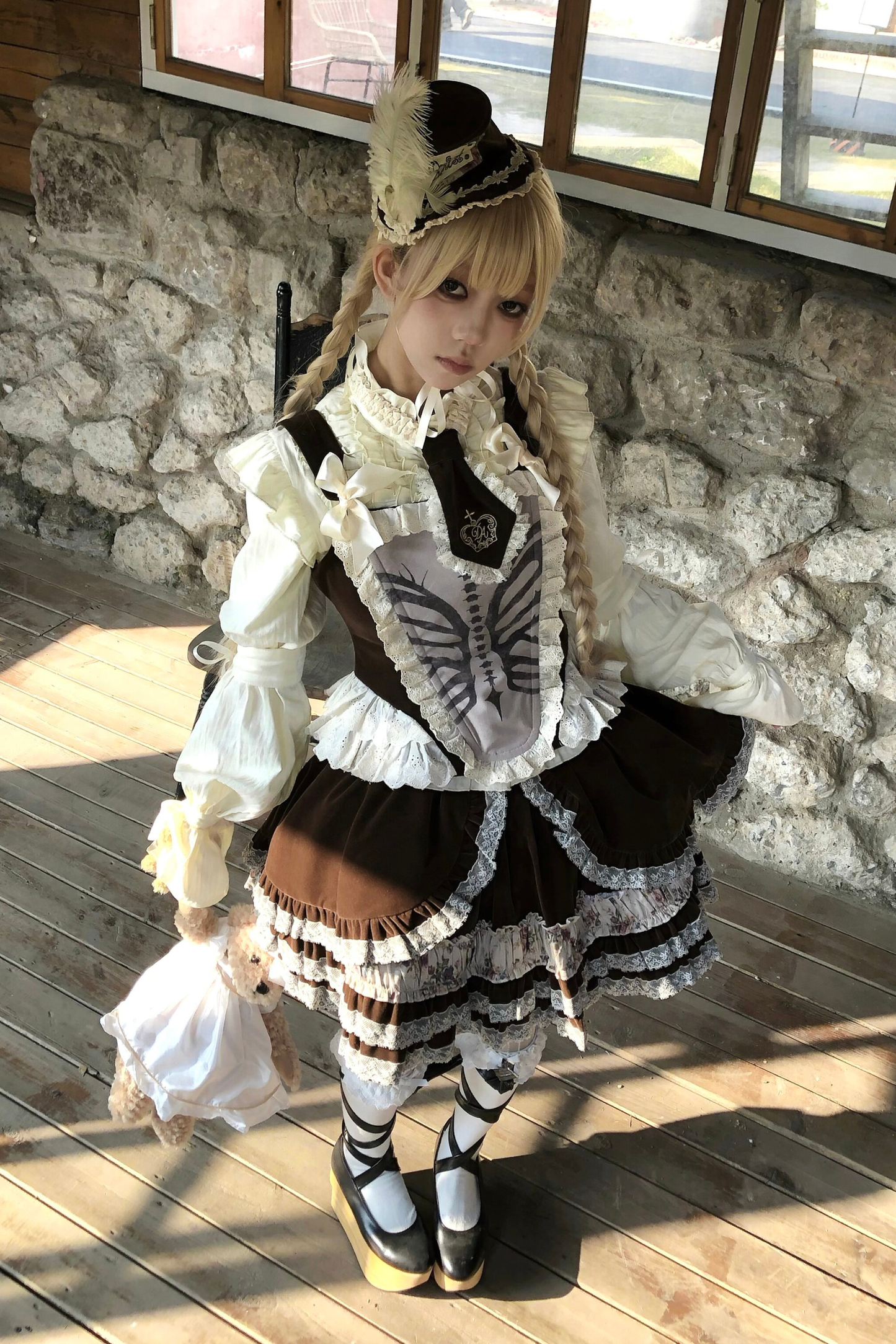 ヴェルベットフローラルレーススカート