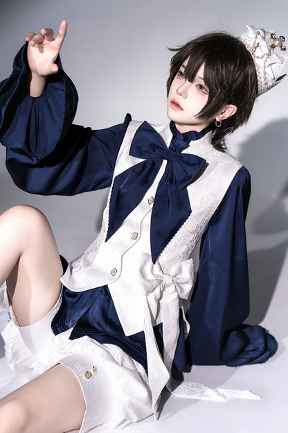 レトロエレガント皇子リボンシャツ