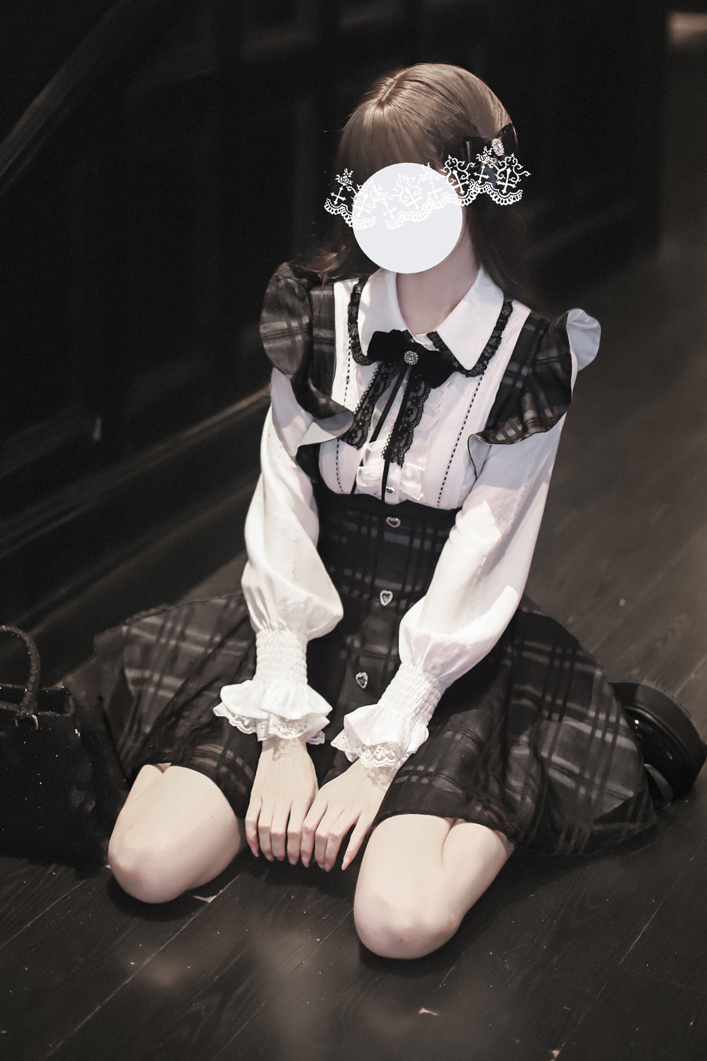 Ruffle Check Short Sass Skirt + Shirt + Ribbon