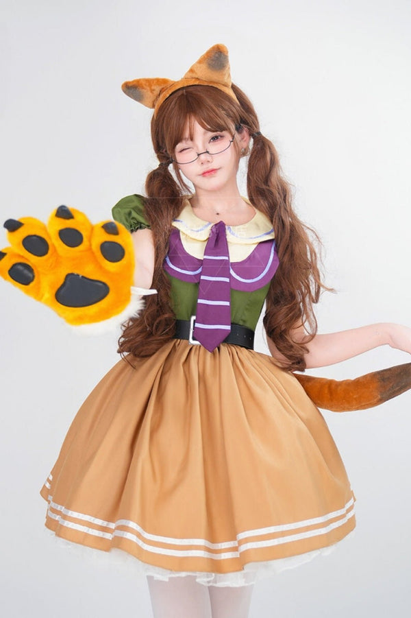 Fox Long Cosplay Dress Set