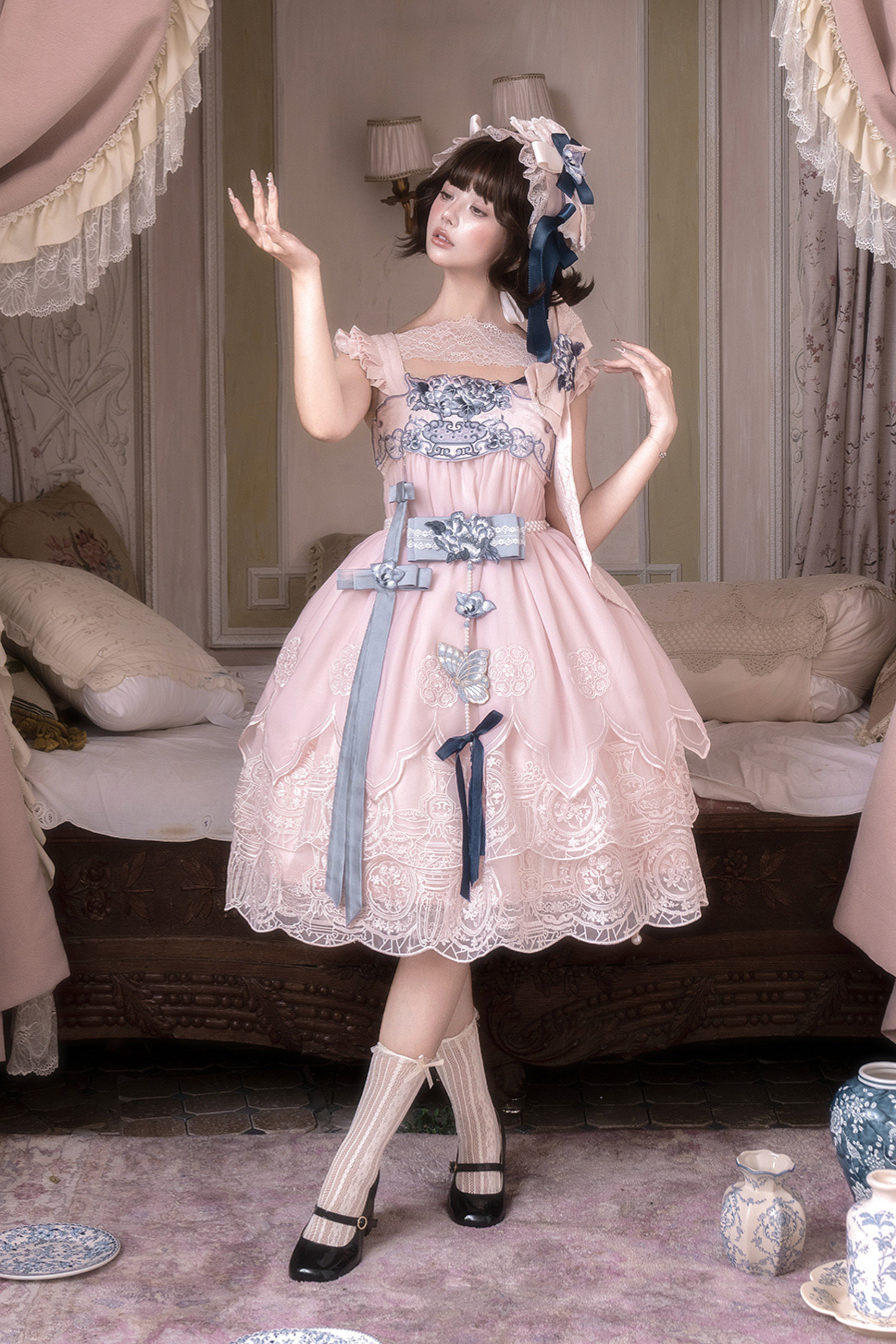 スイートチャイナサスペンダードレス