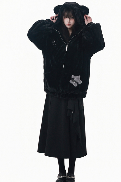 クマフードスターショートコート