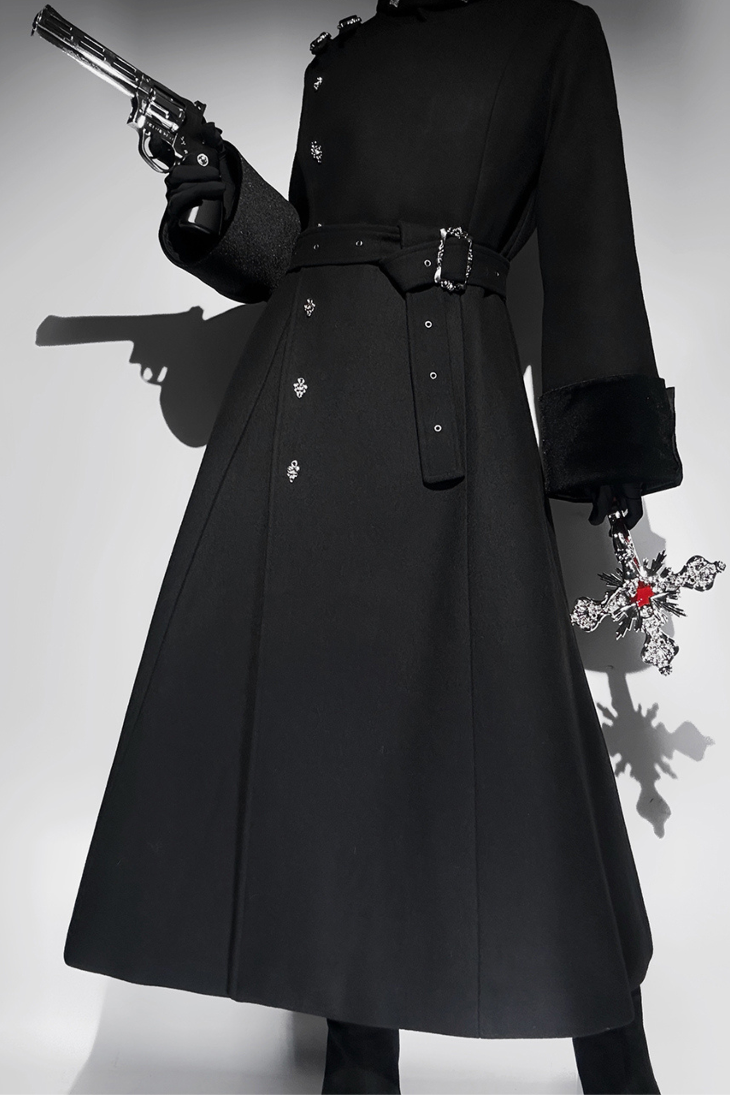 スタンドネック皇子ロングコート