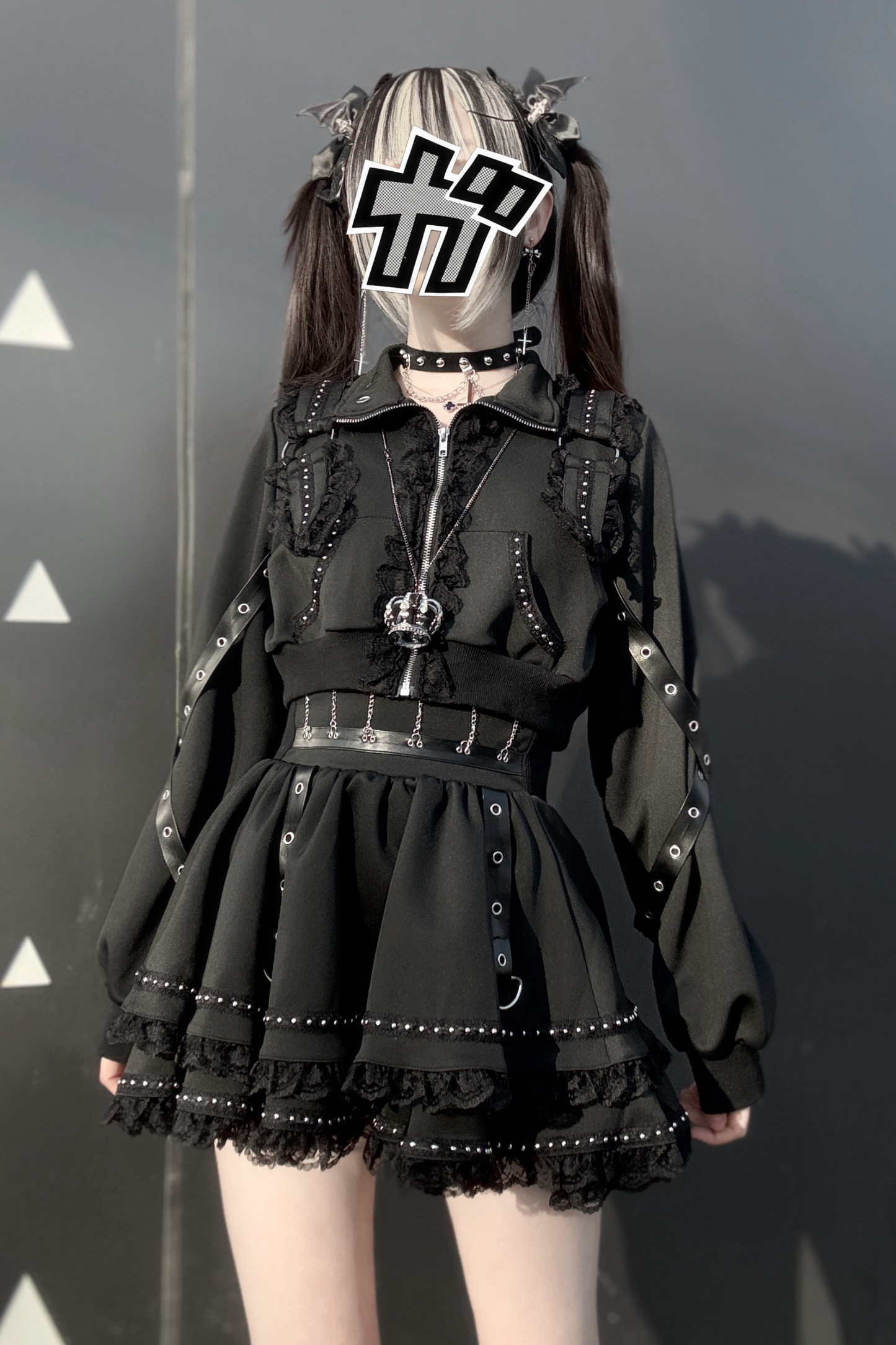 ダークサブカルスポーティジャケット+スカート