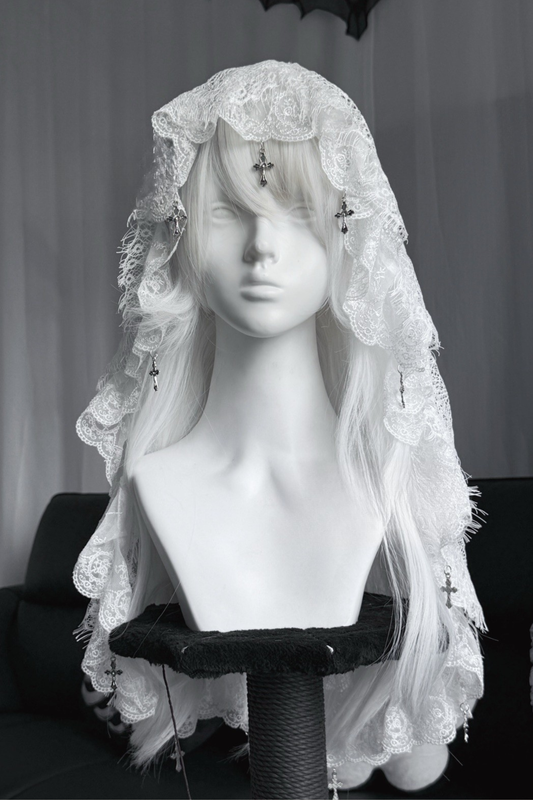 ゴシックロリータレースウェディングヴェール