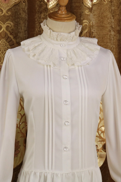 Elegant Neck Retro Chiffon Lolita Blouse