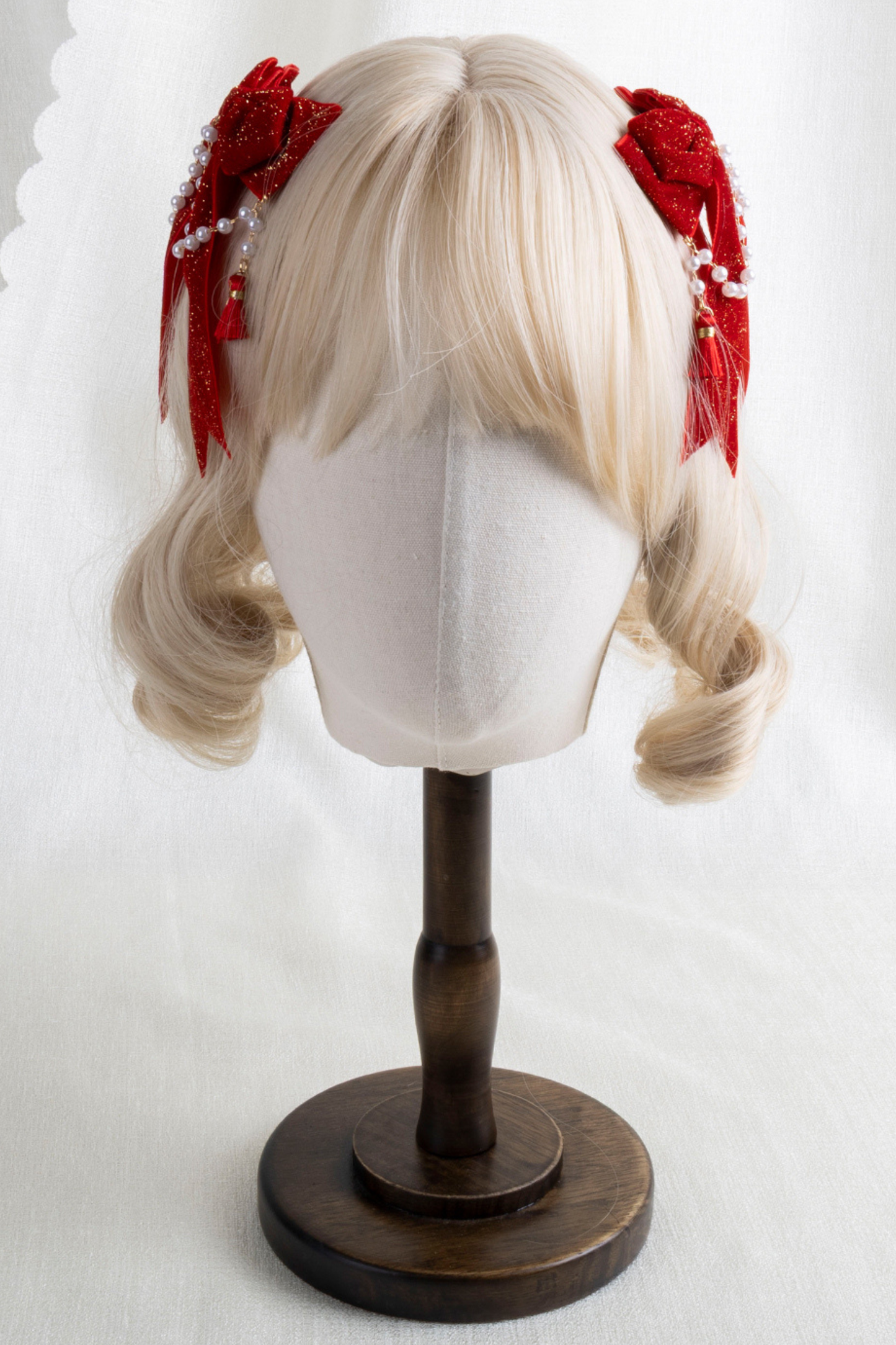 レッドベルベットロリータヘアクリップ