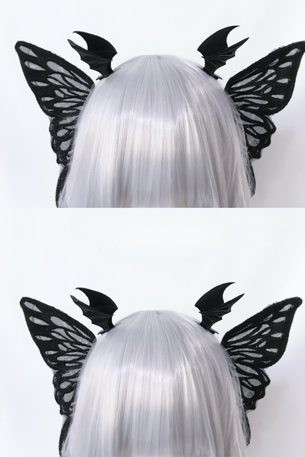 ゴシックバタフライデビルヘアアクセサリー