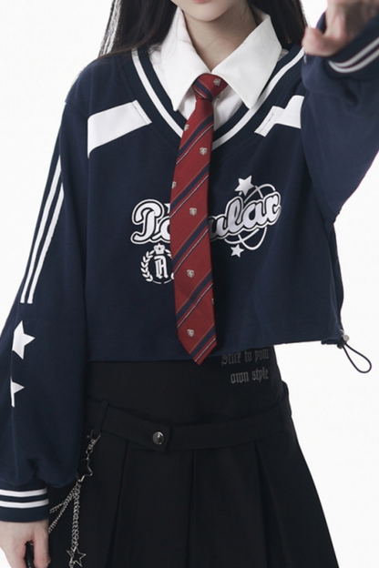 American College Sweatshirt + Tie + Pants + Skirt